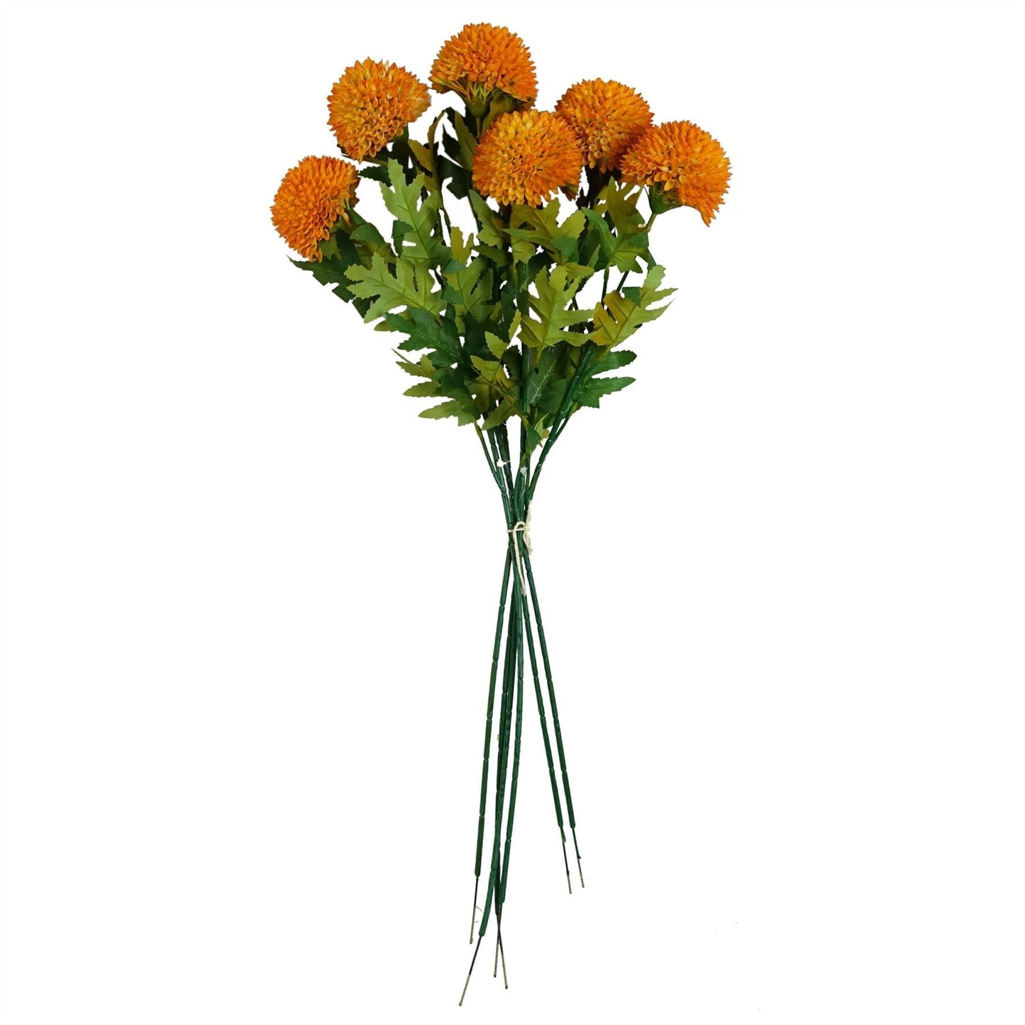 Vibrant 70cm Yellow Large Ball Dahlia Artificial Flower Stem - Perfect for Arrangements! - plants - express.com