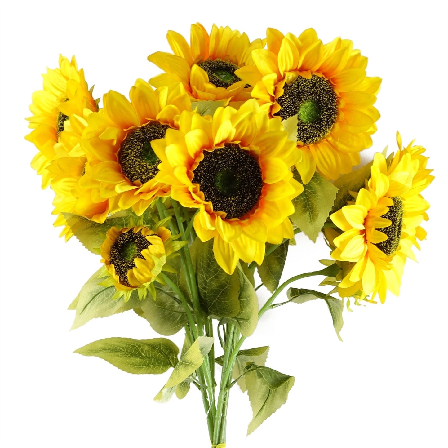 Vibrant 88cm Yellow Artificial Sunflower Trio – Perfect for Stunning Arrangements! - plants - express.com
