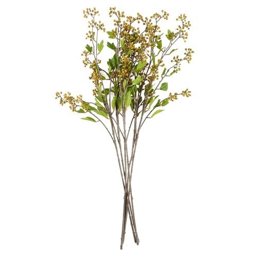 Vibrant 90cm Yellow Berry Stems - Set of 6 for Stunning Floral Arrangements! - plants - express.com