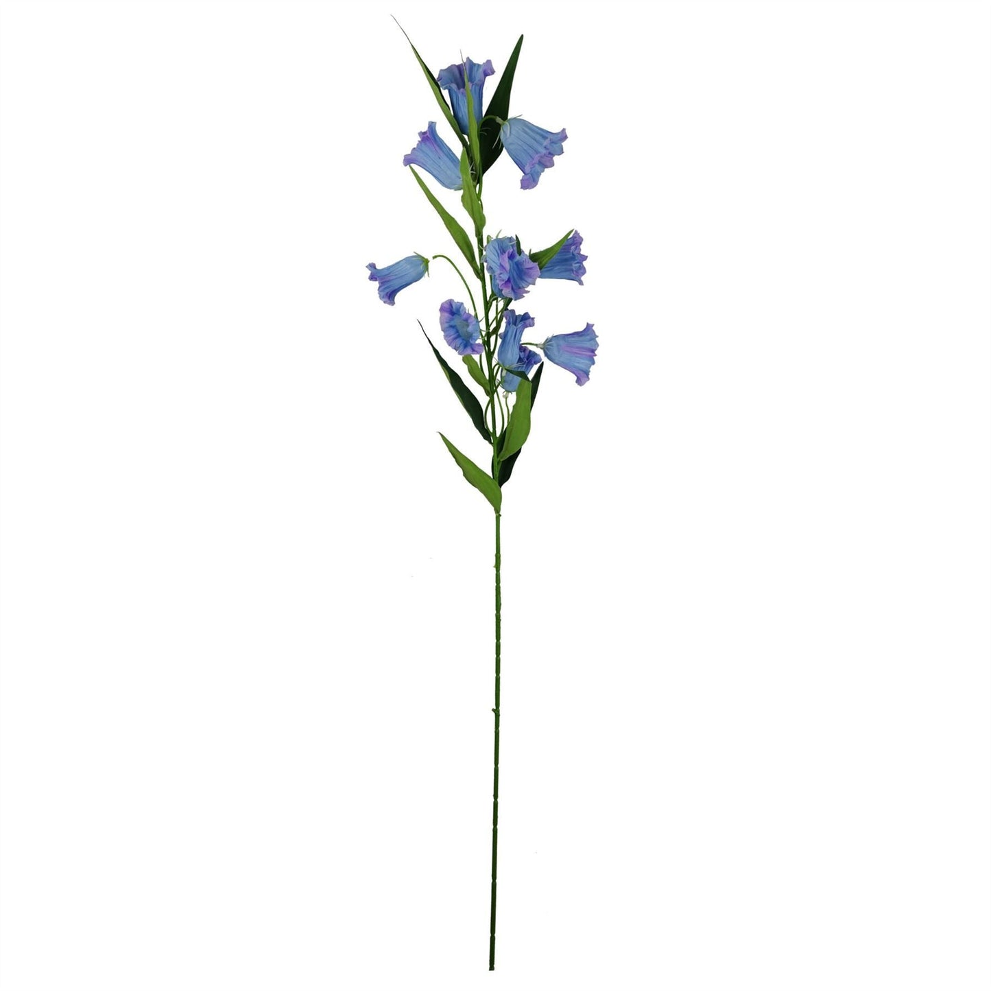 Vibrant Blue Trumpet Flower Stems - Set of 6 | 100cm Silk Elegance - plants - express.com