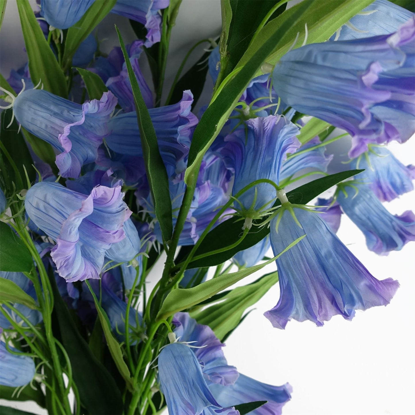 Vibrant Blue Trumpet Flower Stems - Set of 6 | 100cm Silk Elegance - plants - express.com