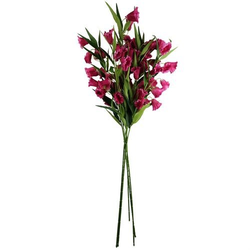 Vibrant Fuchsia Pink Trumpet Artificial Flower Stems - Pack of 6, 100cm - plants - express.com