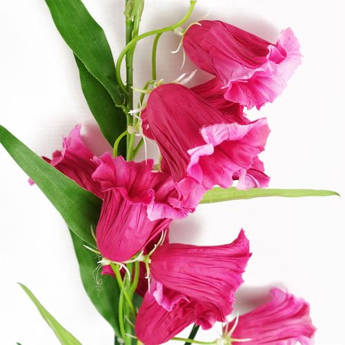Vibrant Fuchsia Pink Trumpet Artificial Flower Stems - Pack of 6, 100cm - plants - express.com