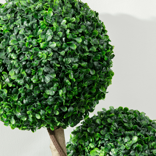Vibrant HOMCOM 90cm Artificial Boxwood Topiary Tree - Indoor/Outdoor Decor - plants - express.com