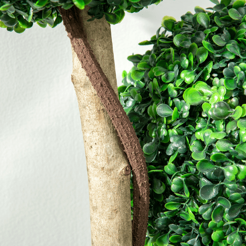 Vibrant HOMCOM 90cm Artificial Boxwood Topiary Tree - Indoor/Outdoor Decor - plants - express.com