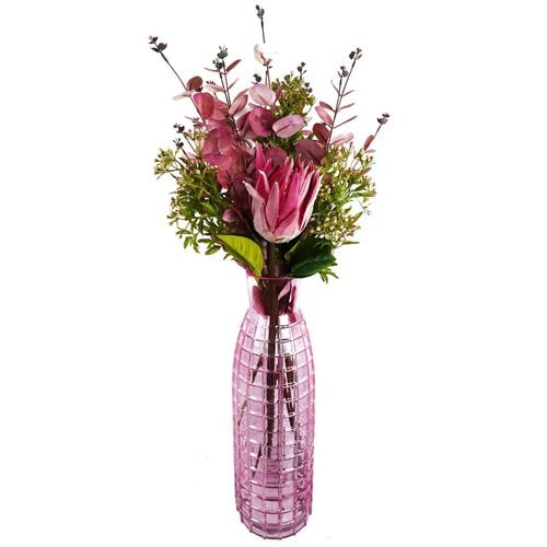 Vibrant Pack of 6 Faux Foliage Stems with Charming Pink Berries - plants - express.com