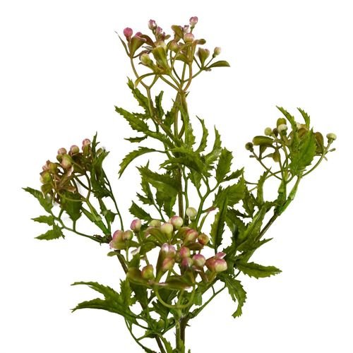 Vibrant Pack of 6 Faux Foliage Stems with Charming Pink Berries - plants - express.com