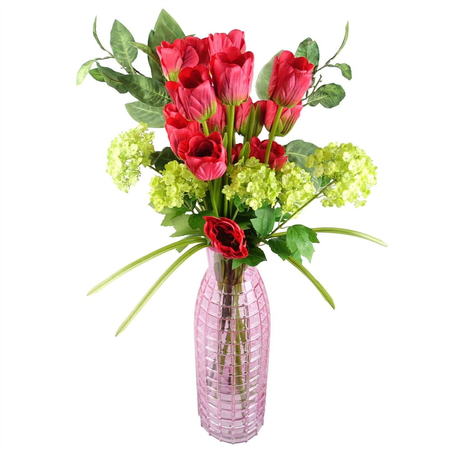 Vibrant Pack of 6 Realistic 80cm Red Artificial Tulip Stems for Stunning Decor - plants - express.com