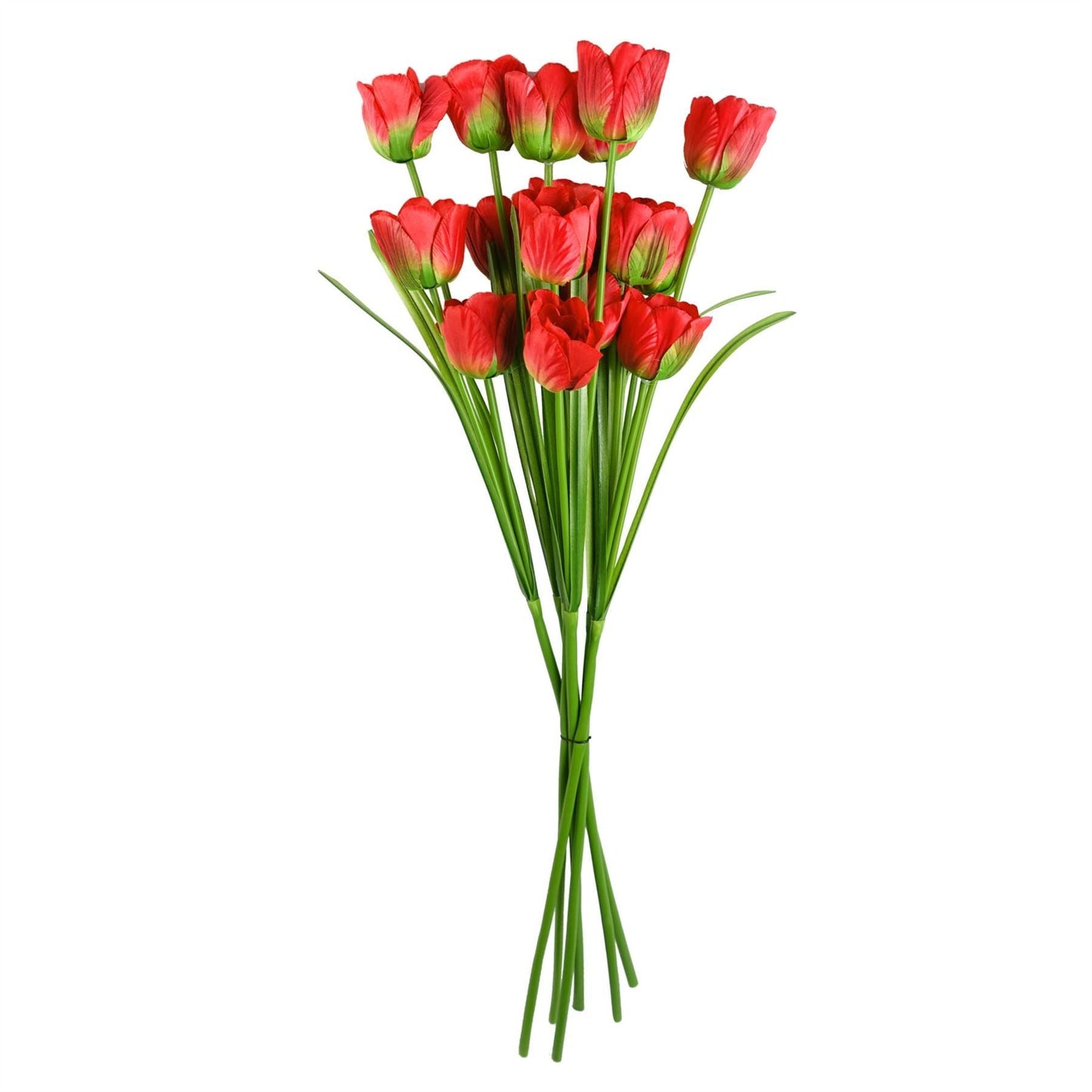 Vibrant Pack of 6 Realistic 80cm Red Artificial Tulip Stems for Stunning Decor - plants - express.com