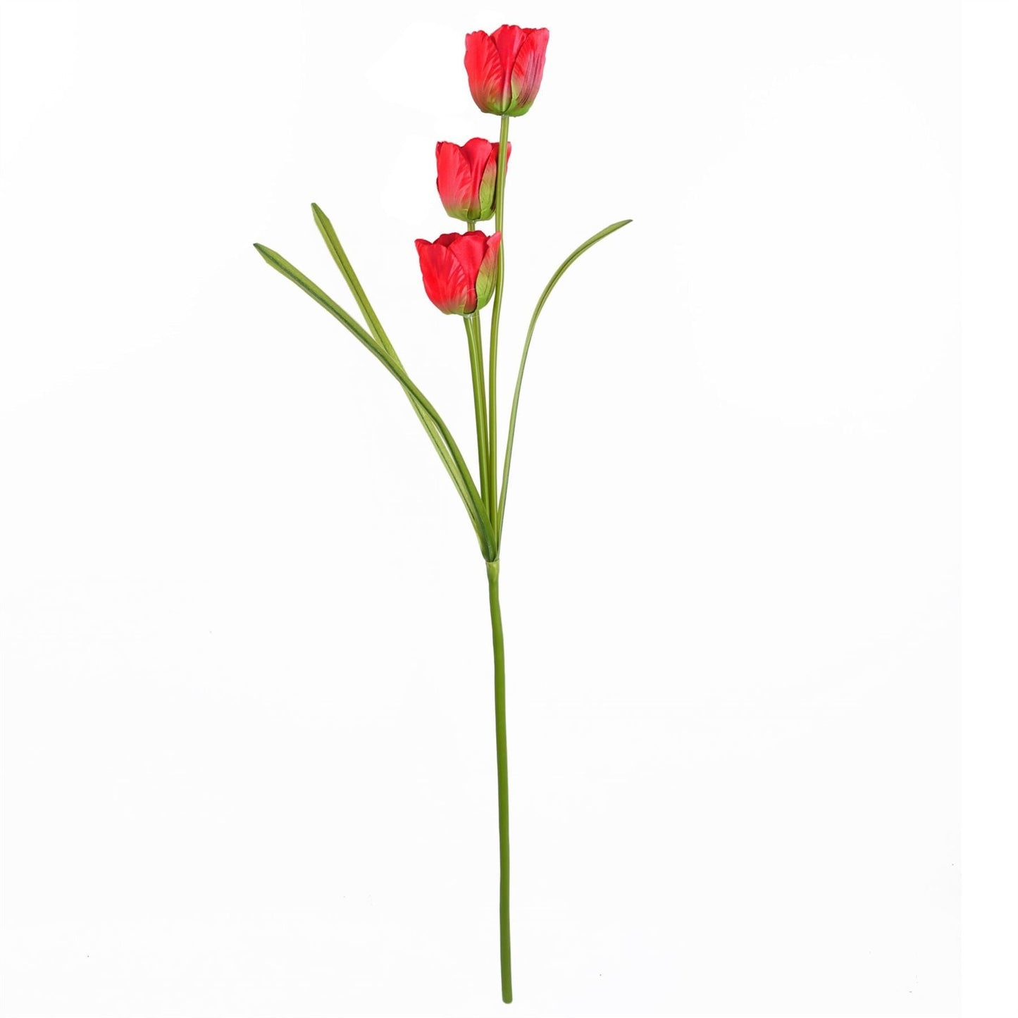 Vibrant Pack of 6 Realistic 80cm Red Artificial Tulip Stems for Stunning Decor - plants - express.com