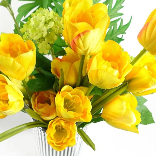 Vibrant Pack of 6 Yellow 80cm Artificial Tulip Stems for Stunning Decor - plants - express.com