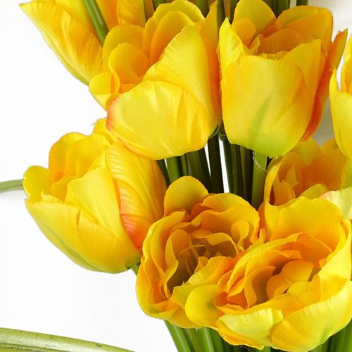 Vibrant Pack of 6 Yellow 80cm Artificial Tulip Stems for Stunning Decor - plants - express.com
