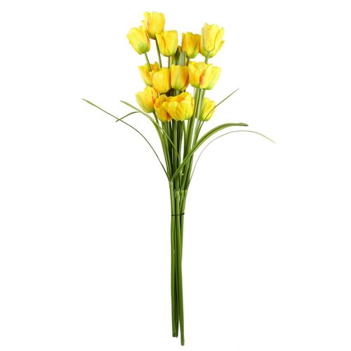 Vibrant Pack of 6 Yellow 80cm Artificial Tulip Stems for Stunning Decor - plants - express.com