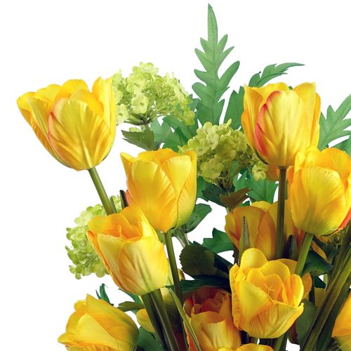 Vibrant Pack of 6 Yellow 80cm Artificial Tulip Stems for Stunning Decor - plants - express.com