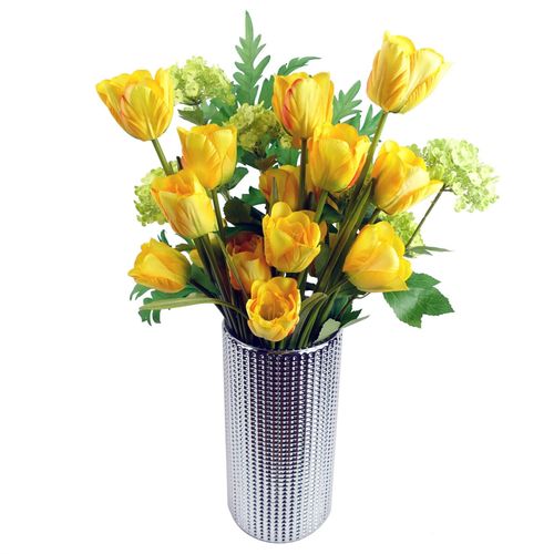 Vibrant Pack of 6 Yellow 80cm Artificial Tulip Stems for Stunning Decor - plants - express.com