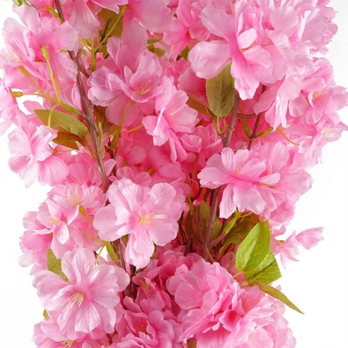 Vibrant Pink Artificial Blossom Stems - Set of 6, 100cm Each for Stunning Decor - plants - express.com