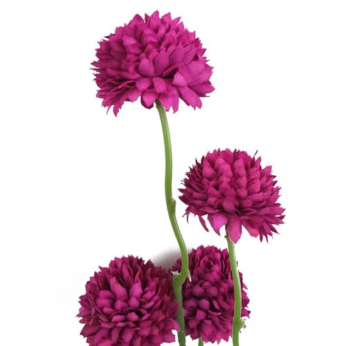 Vibrant Pink Artificial Dahlia Pompom Stems - Pack of 6 for Stunning Decor - plants - express.com