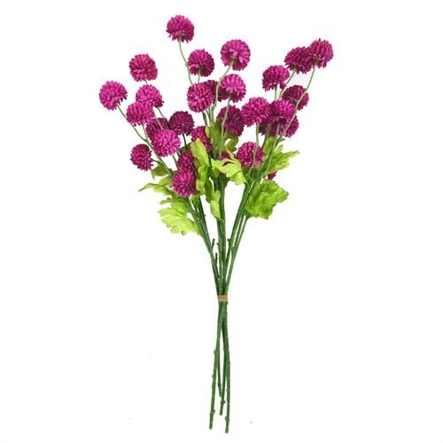 Vibrant Pink Artificial Dahlia Pompom Stems - Pack of 6 for Stunning Decor - plants - express.com