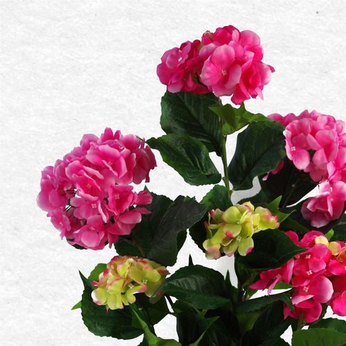 Vibrant Pink Artificial Hydrangea Potted Plant - Lifelike Floral Elegance - plants - express.com