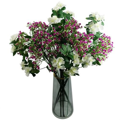 Vibrant Pink Gypsophila Stem Set - Pack of 6, 55cm Floral Decor Delights! - plants - express.com