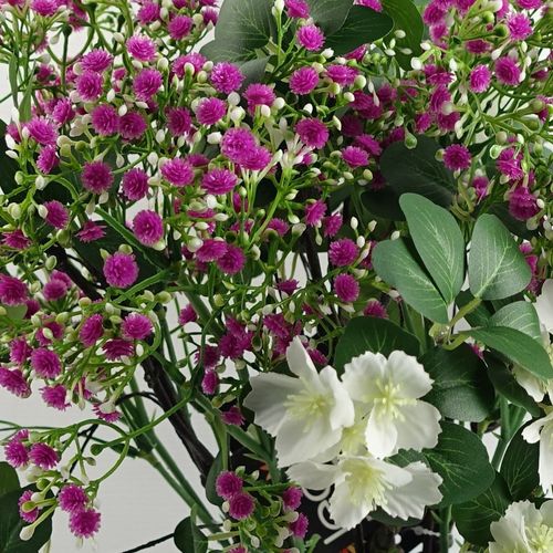 Vibrant Pink Gypsophila Stem Set - Pack of 6, 55cm Floral Decor Delights! - plants - express.com