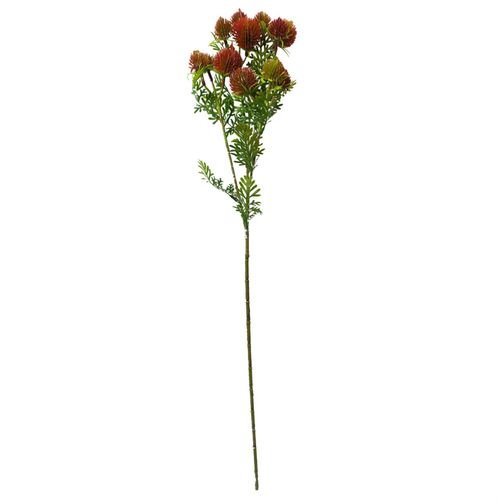 Vibrant Red Craspedia Stems - Pack of 6 Artificial Floral Accents (55cm) - plants - express.com