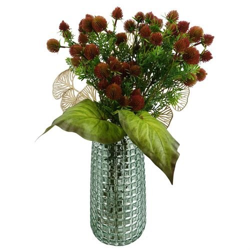 Vibrant Red Craspedia Stems - Pack of 6 Artificial Floral Accents (55cm) - plants - express.com