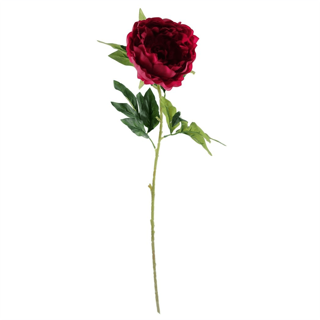 Vibrant Set of 6 Dark Pink Peony Stems - 80cm Silk Floral Elegance - plants - express.com
