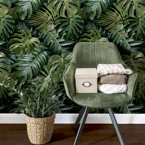 Vibrant Tropical Foliage Living Wall Wallpaper - Embrace Nature Indoors! - plants - express.com