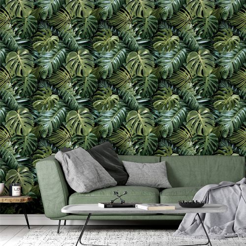 Vibrant Tropical Foliage Living Wall Wallpaper - Embrace Nature Indoors! - plants - express.com