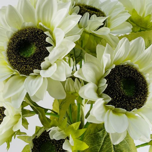 Vibrant White Artificial Sunflowers - Set of 6, 3 Heads Each, 88cm Tall - plants - express.com