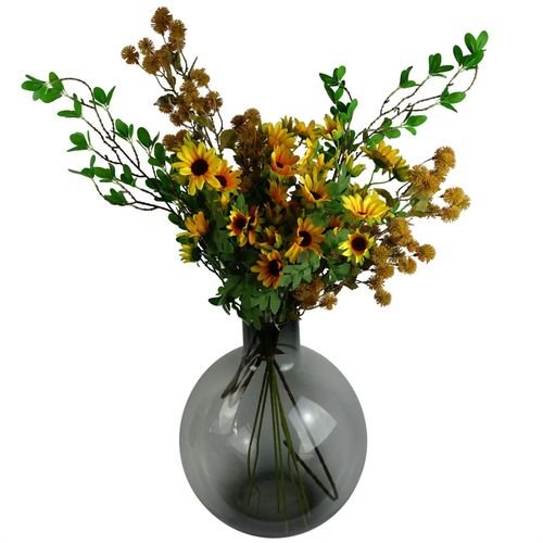 Vibrant Yellow Craspedia Stems - Pack of 6 Whimsical Floral Accents - plants - express.com