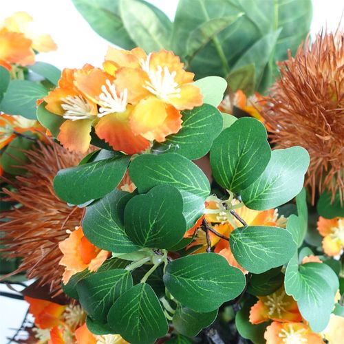 Vibrant Yellow Globe Thistle Artificial Flower Stems - Pack of 6 - plants - express.com