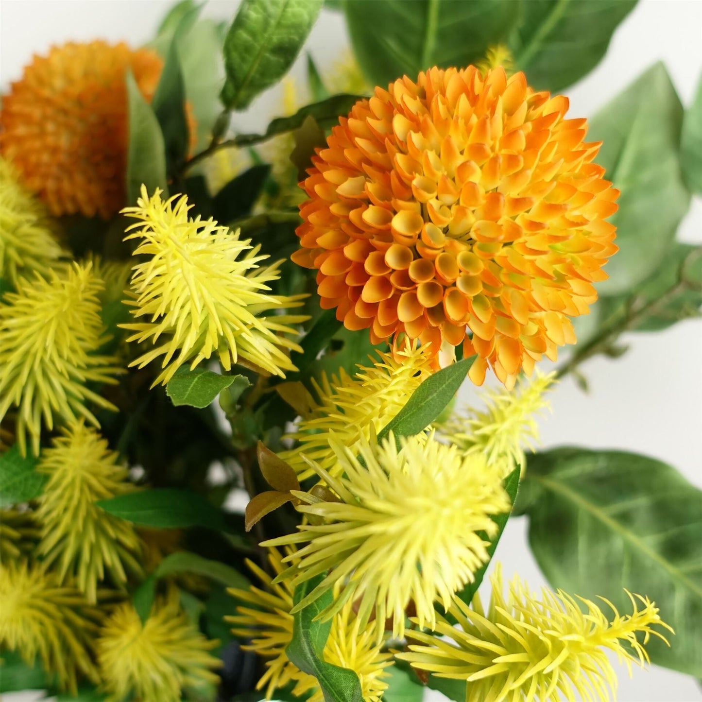 Vibrant Yellow Large Dahlia Artificial Flower Stems - Pack of 6 - plants - express.com