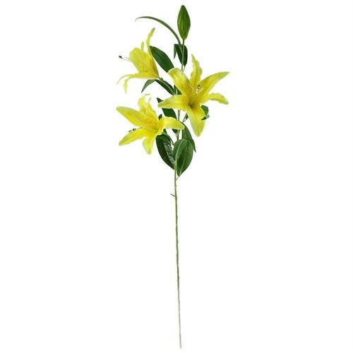 Vibrant Yellow Lily Stems - Set of 6 Large 100cm Silk Flowers for Stunning Arrangements - plants - express.com
