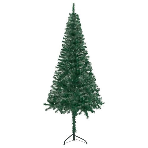 vidaXL 120cm Corner Green PVC Christmas Tree - Festive Space - Saver - plants - express.com