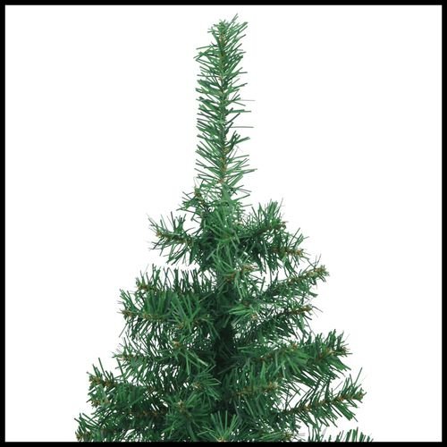 vidaXL 120cm Corner Green PVC Christmas Tree - Festive Space - Saver - plants - express.com