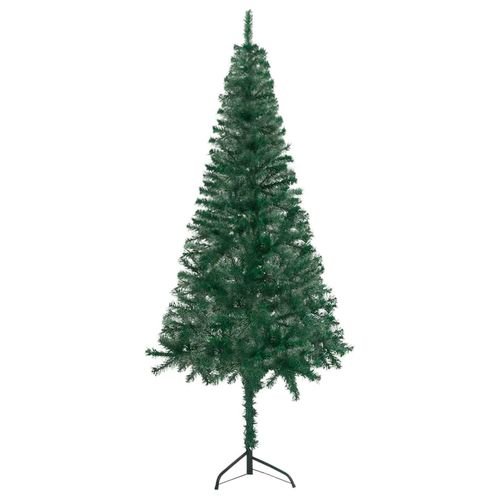 vidaXL 120cm Corner Green PVC Christmas Tree - Festive Space - Saver - plants - express.com