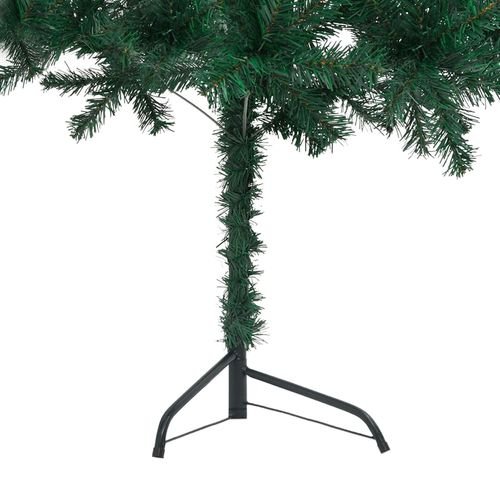 vidaXL 120cm Corner Green PVC Christmas Tree - Festive Space - Saver - plants - express.com