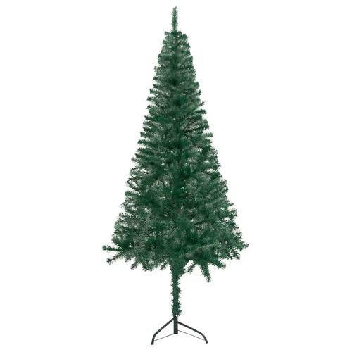 vidaXL 120cm Corner Green PVC Christmas Tree - Festive Space - Saver - plants - express.com