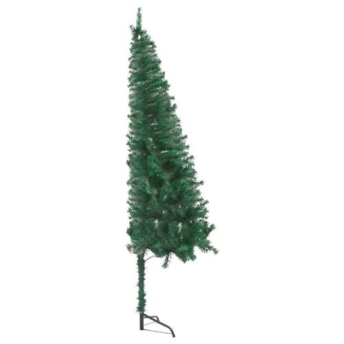 vidaXL 120cm Corner Green PVC Christmas Tree - Festive Space - Saver - plants - express.com
