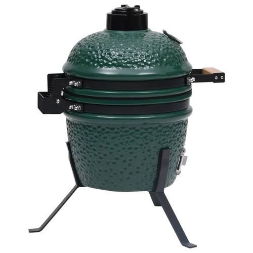vidaXL 2 - in - 1 Kamado Grill & Smoker - Ceramic, 56 cm Black Beauty! - plants - express.com