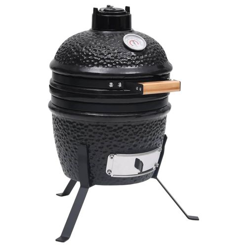 vidaXL 2 - in - 1 Kamado Grill & Smoker - Ceramic, 56 cm Black Beauty! - plants - express.com