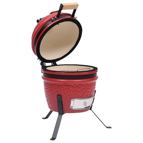 vidaXL 2 - in - 1 Kamado Grill & Smoker - Ceramic, 56 cm Black Beauty! - plants - express.com