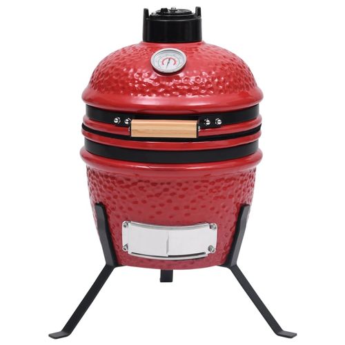 vidaXL 2 - in - 1 Kamado Grill & Smoker - Ceramic, 56 cm Black Beauty! - plants - express.com