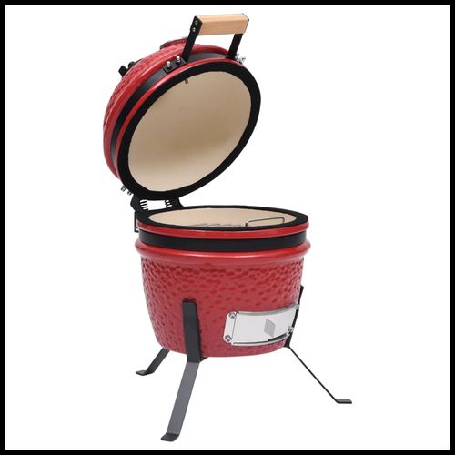 vidaXL 2 - in - 1 Kamado Grill & Smoker - Ceramic, 56 cm Black Beauty! - plants - express.com