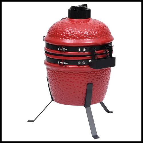 vidaXL 2 - in - 1 Kamado Grill & Smoker - Ceramic, 56 cm Black Beauty! - plants - express.com