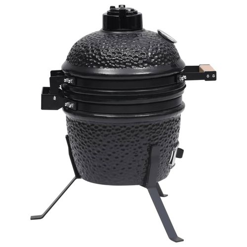 vidaXL 2 - in - 1 Kamado Grill & Smoker - Ceramic, 56 cm Black Beauty! - plants - express.com