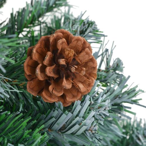 vidaXL 4.9ft Pre - lit Frosted Christmas Tree with Ornaments & Pine Cones - plants - express.com