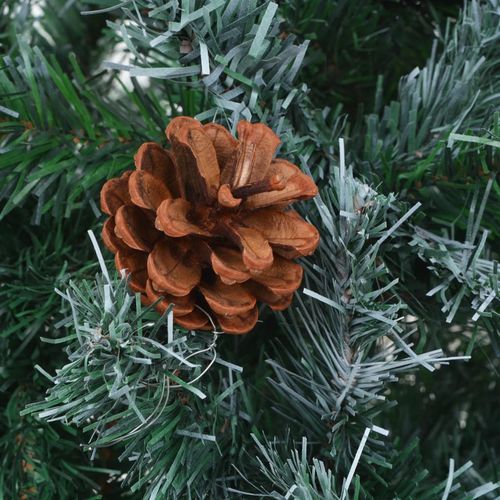 vidaXL 4.9ft Pre - lit Frosted Christmas Tree with Ornaments & Pine Cones - plants - express.com